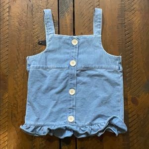 Denim Ruffle Tank - girls size 10